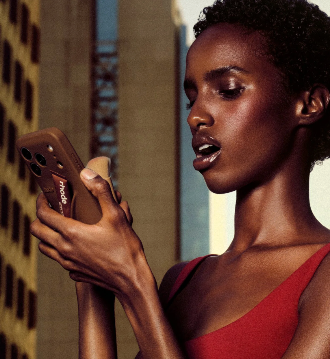 rhode - lip case bronze